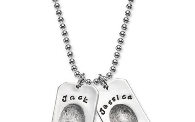 Your Unique Touch: Personalised Fingerprint Silver Dog Tags