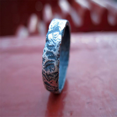 Rocky Outcrop Slim Personalised Ring - AMAZINGNECKLACE.COM