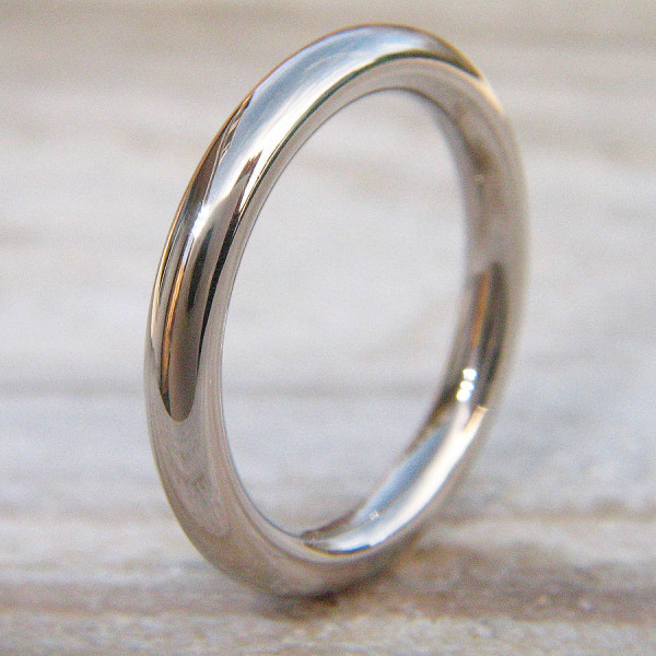 Mens Wedding Personalised Ring In 18ct White Gold - AMAZINGNECKLACE.COM