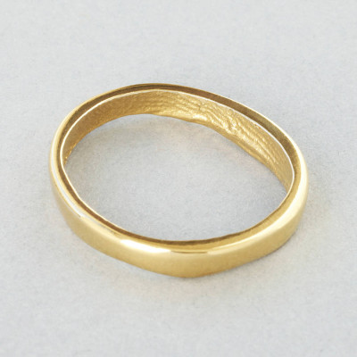 18ct Yellow Gold Bespoke Fingerprint Personalised Ring - AMAZINGNECKLACE.COM