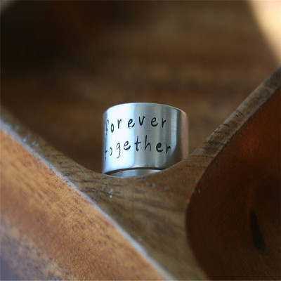 Personalised Between Us Mens Silver Ring - AMAZINGNECKLACE.COM