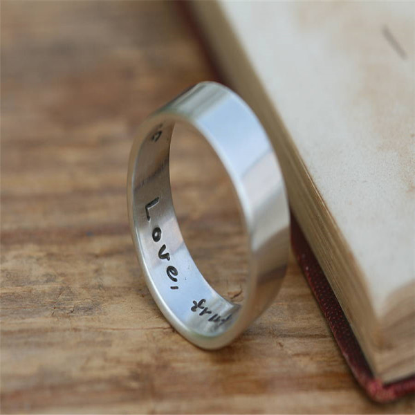 Pure And Simple Personalised Mens Ring - AMAZINGNECKLACE.COM