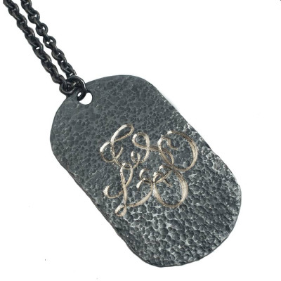 Personalised Oxydised Military Tag Necklace - AMAZINGNECKLACE.COM