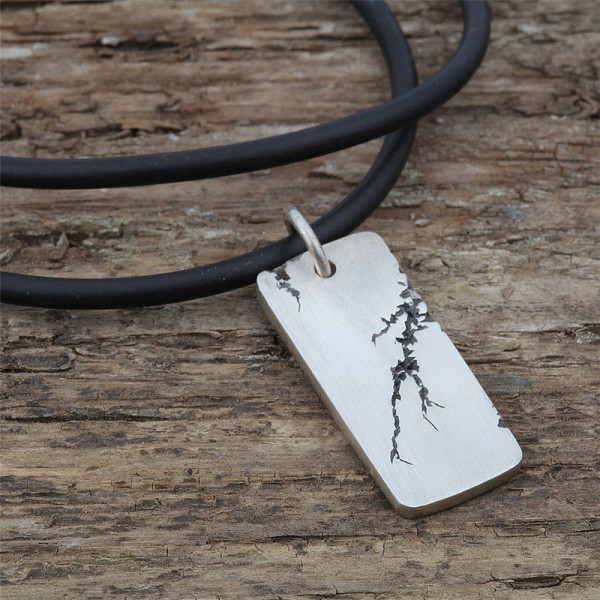 Mens Strike Silver Pendant - AMAZINGNECKLACE.COM