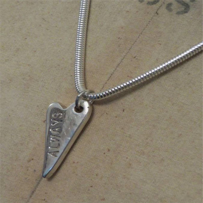 Always Silver Arrowhead Heart Pendant - AMAZINGNECKLACE.COM