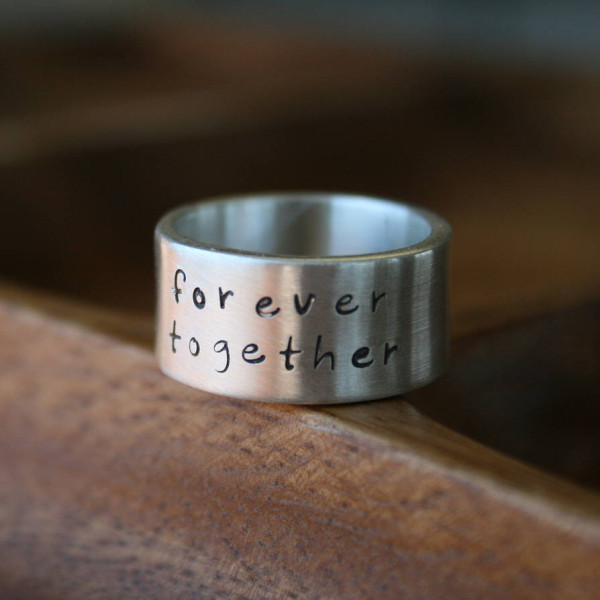 Personalised Between Us Mens Silver Ring - AMAZINGNECKLACE.COM