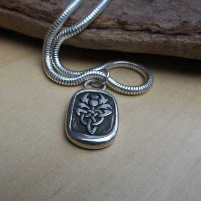 Celtic Thistle Pendant - AMAZINGNECKLACE.COM