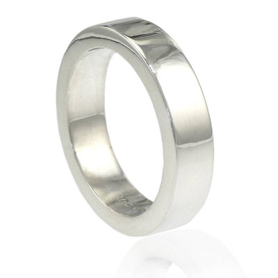 Handmade Chunky Mens Silver Personalised Ring - AMAZINGNECKLACE.COM