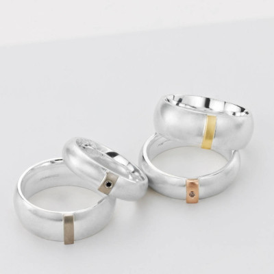 Cognac Diamond Linear Personalised Ring - AMAZINGNECKLACE.COM