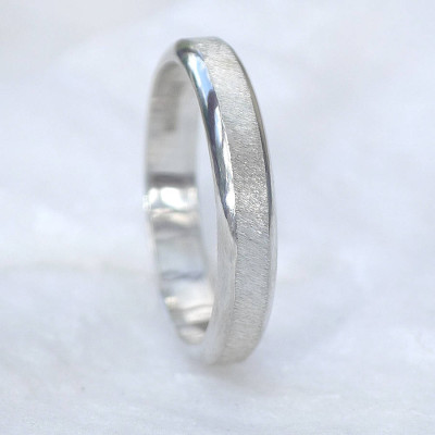 Diamond Cut Textured Sterling Silver Personalised Ring - AMAZINGNECKLACE.COM