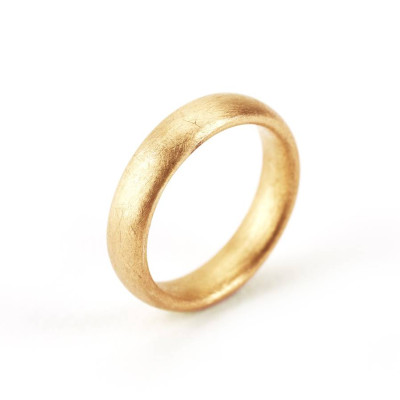 Gents Soft Pebble Wedding Personalised Ring 18ct Gold - AMAZINGNECKLACE.COM