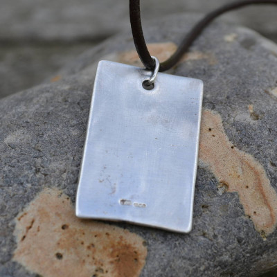 Handmade Silver Dog Tag Personalised Necklace - AMAZINGNECKLACE.COM