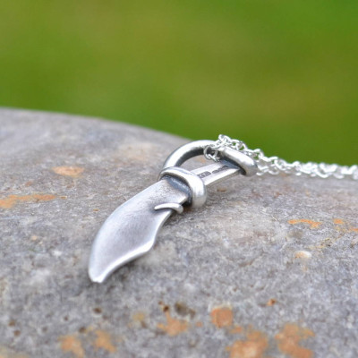 Handmade Silver Pirate Cutlass Personalised Necklace - AMAZINGNECKLACE.COM