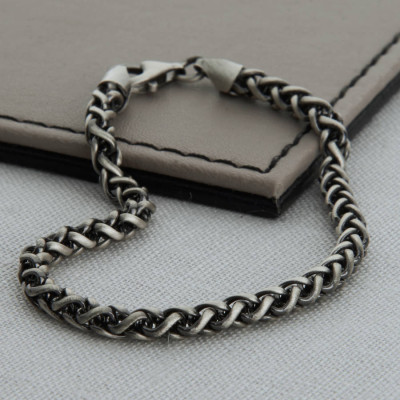 Heavy Sterling Silver Detailed Chain Personalised Necklace - AMAZINGNECKLACE.COM