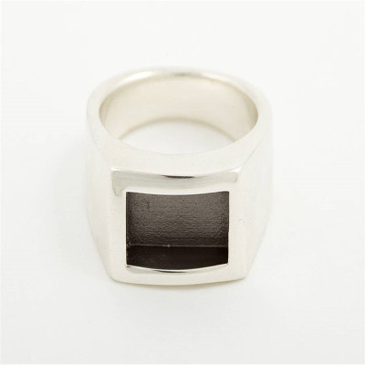 Men Gentlemen Personalised Ring Black - AMAZINGNECKLACE.COM