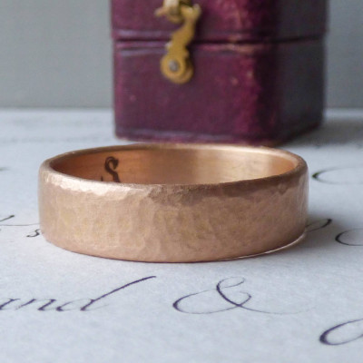 Mars Mens Fairtrade 18ct Rose Gold Wedding Personalised Ring - AMAZINGNECKLACE.COM