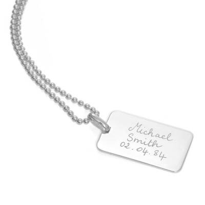Mens Personalised Dog Tag Chain Necklace - AMAZINGNECKLACE.COM