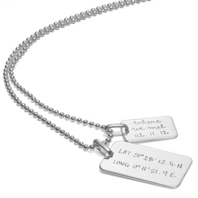 Mens Personalised Dog Tag Chain Necklace - AMAZINGNECKLACE.COM