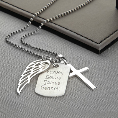 Personalised Sterling Silver Karma Dog Tag Necklace - AMAZINGNECKLACE.COM