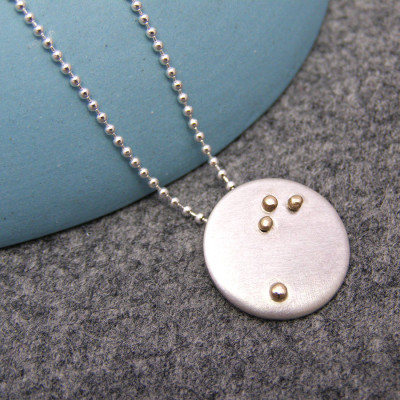 Mens Constellation Silver And Gold Pendant - AMAZINGNECKLACE.COM