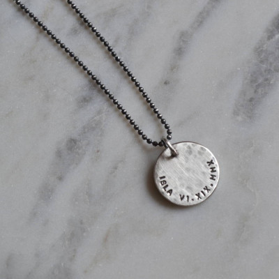 Mens Personalised Silver Pendant - AMAZINGNECKLACE.COM