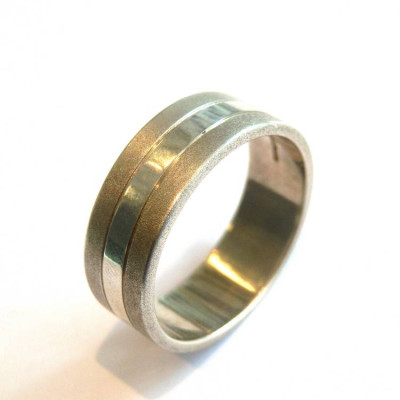 Mens Silver Band Personalised Ring - AMAZINGNECKLACE.COM