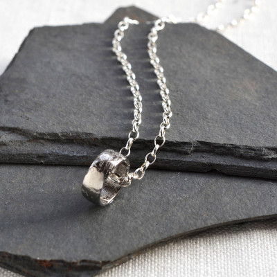 Meteorite Ring Personalised Necklace - AMAZINGNECKLACE.COM