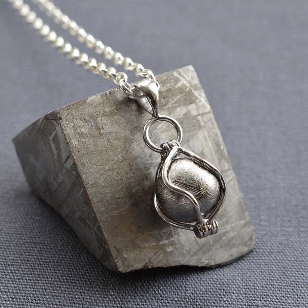Meteorite Spinning Orb Personalised Necklace - AMAZINGNECKLACE.COM