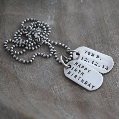 Mini Silver Identity Dog Tags - AMAZINGNECKLACE.COM