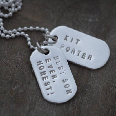 Mini Silver Identity Dog Tags - AMAZINGNECKLACE.COM