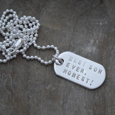 Mini Silver Identity Dog Tags - AMAZINGNECKLACE.COM