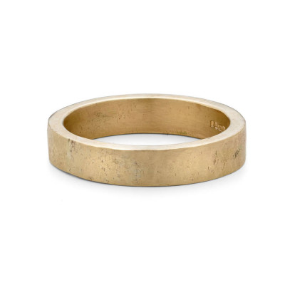 Organic Textured 18ct Gold Personalised Ring - AMAZINGNECKLACE.COM