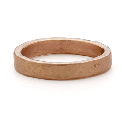 Organic Textured 18ct Gold Personalised Ring - AMAZINGNECKLACE.COM