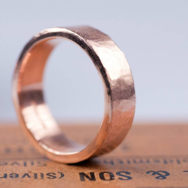 Organic Wide 18ct Gold Personalised Ring - AMAZINGNECKLACE.COM