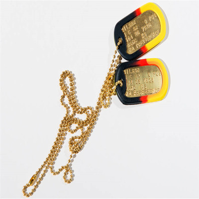 Personalised Brass Dog Tag Necklace - AMAZINGNECKLACE.COM