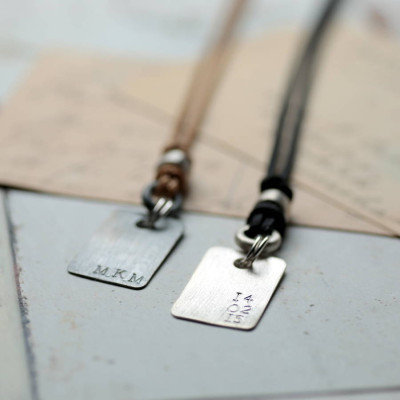 Personalised Corded Dog Tag Necklace - AMAZINGNECKLACE.COM