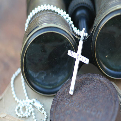 Personalised Love And Protect Cross Mens Chain - AMAZINGNECKLACE.COM