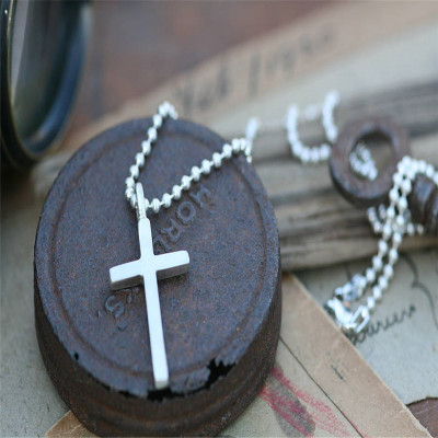 Personalised Love And Protect Cross Mens Chain - AMAZINGNECKLACE.COM