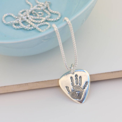 Mens Personalised Hand Or Footprint Necklace - AMAZINGNECKLACE.COM