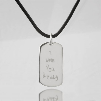 Personalised Message Dog Tag Necklace - AMAZINGNECKLACE.COM