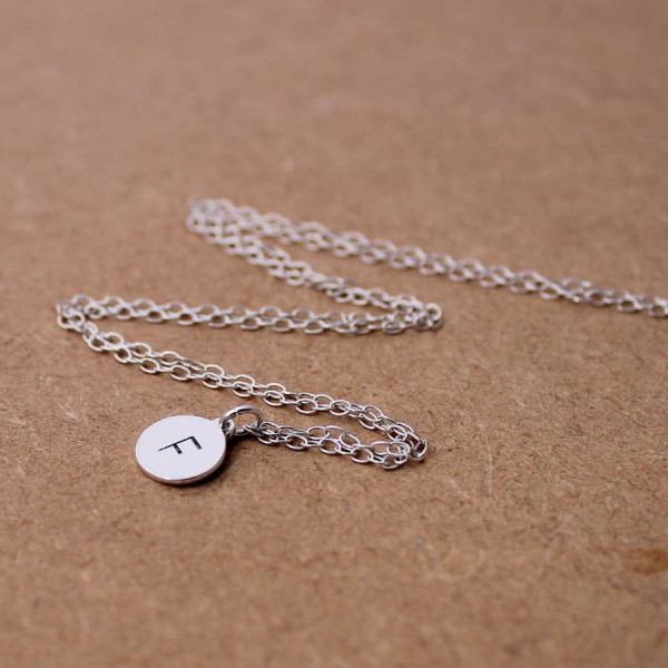 Personalised Initial Necklace Sterling Silver - AMAZINGNECKLACE.COM