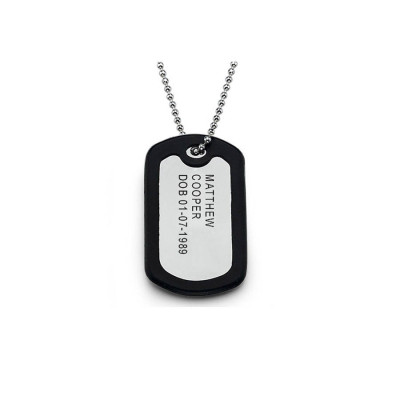 Personalised Mens Identity Tag Necklace - AMAZINGNECKLACE.COM