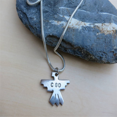 Personalised Silver Thunderbird Necklace - AMAZINGNECKLACE.COM