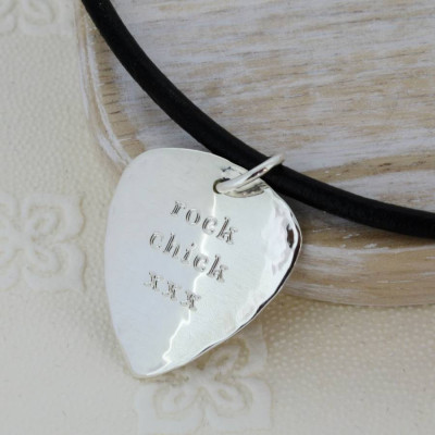 Personalised Silver And Copper Guitar Pick - AMAZINGNECKLACE.COM