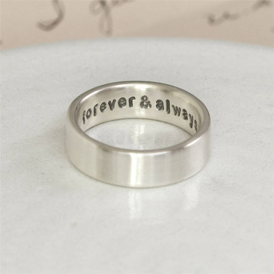 Personalised Silver Hidden Message Ring - AMAZINGNECKLACE.COM
