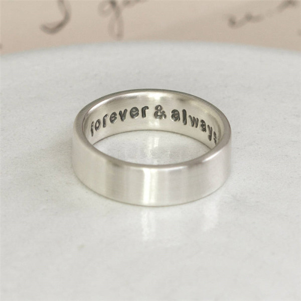 Personalised Silver Hidden Message Ring - AMAZINGNECKLACE.COM