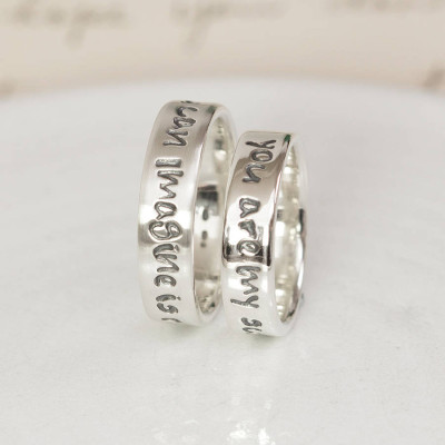 Personalised Silver Script Ring - AMAZINGNECKLACE.COM