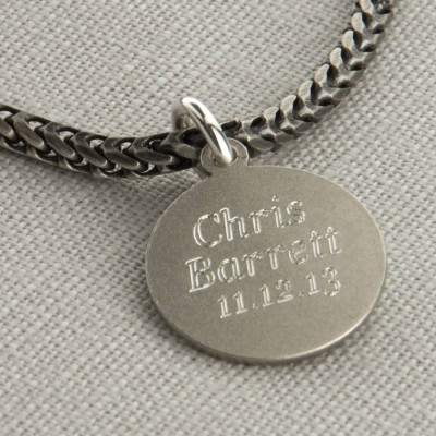 Personalised Silver St Christopher Charm - AMAZINGNECKLACE.COM