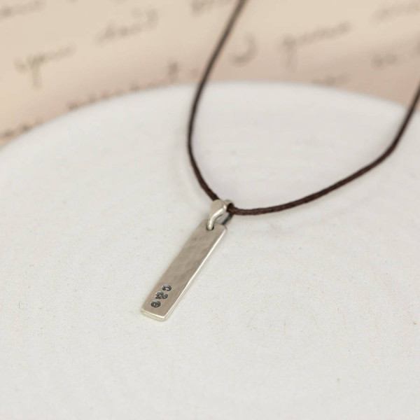 Personalised Sterling Silver Tag Necklace - AMAZINGNECKLACE.COM
