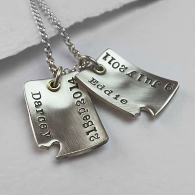 Piece Of My Heart Curved Dog Tags - AMAZINGNECKLACE.COM
